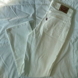 Levi's Women's White Straight Leg Jeans